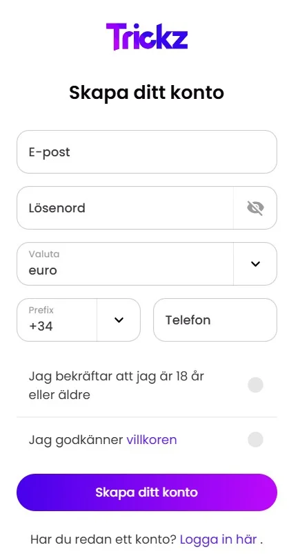 Registrering och KYC